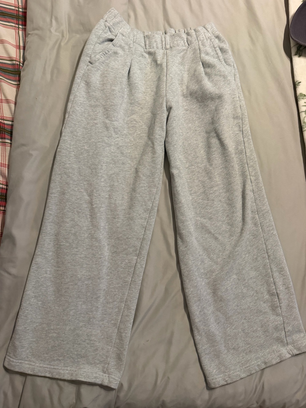 aerie wide leg pleated lounge pants